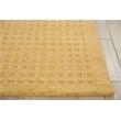 Nourison Perris Rectangle Contemporary Wool Area Rug in Gold