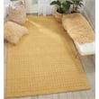 Nourison Perris Rectangle Contemporary Wool Area Rug in Gold