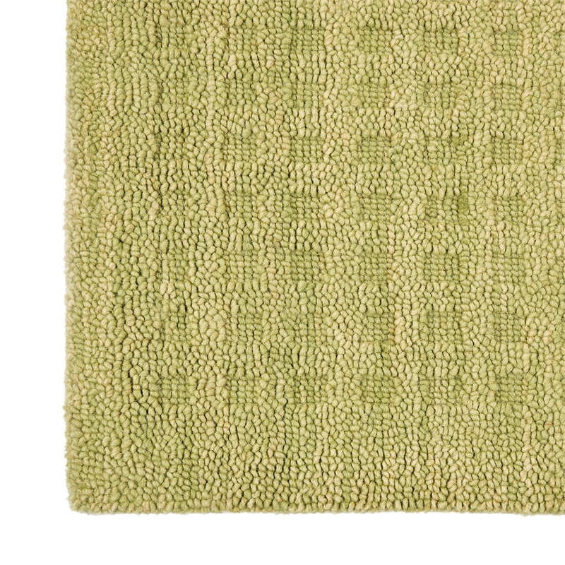 Nourison Perris Rectangle Contemporary Wool Area Rug in Green