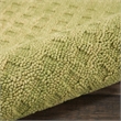 Nourison Perris Rectangle Contemporary Wool Area Rug in Green