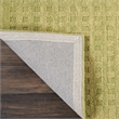 Nourison Perris Rectangle Contemporary Wool Area Rug in Green