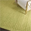 Nourison Perris Rectangle Contemporary Wool Area Rug in Green