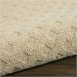 Nourison Perris Rectangle Contemporary Wool Area Rug in Ivory