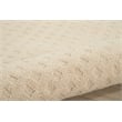 Nourison Perris Rectangle Contemporary Wool Area Rug in Ivory