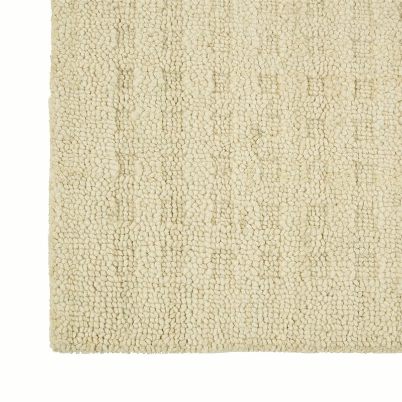 Nourison Perris Rectangle Contemporary Wool Area Rug in Ivory
