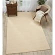 Nourison Perris Rectangle Contemporary Wool Area Rug in Ivory