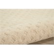 Nourison Perris Rectangle Contemporary Wool Area Rug in Ivory