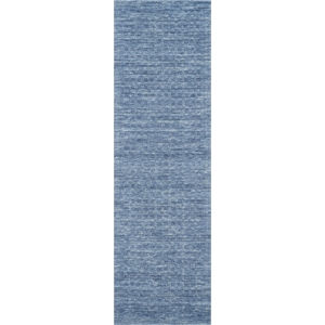 Nourison Perris Runner Shape Contemporary Wool Area Rug in Navy