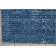 Nourison Perris Rectangle Contemporary Wool Area Rug in Navy