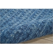 Nourison Perris Rectangle Contemporary Wool Area Rug in Navy