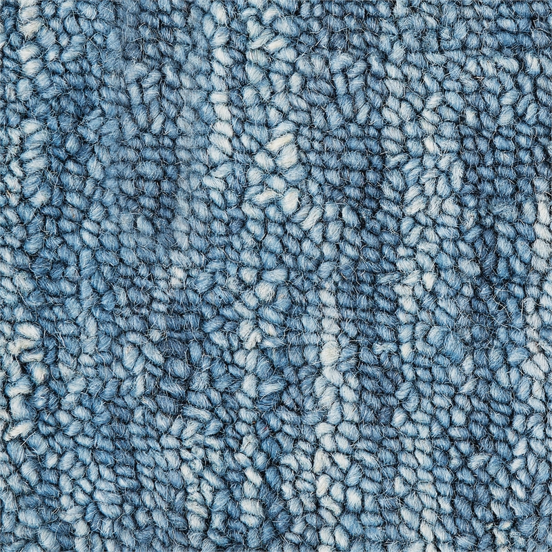 Nourison Perris Rectangle Contemporary Wool Area Rug in Navy
