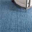 Nourison Perris Rectangle Contemporary Wool Area Rug in Navy