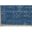 Nourison Perris Rectangle Contemporary Wool Area Rug in Navy