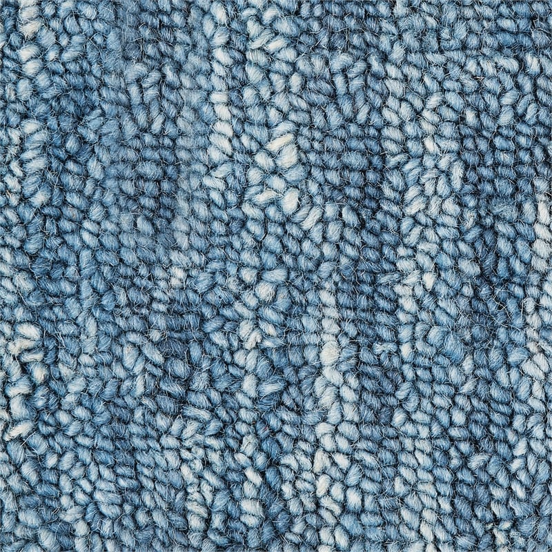 Nourison Perris Rectangle Contemporary Wool Area Rug in Navy