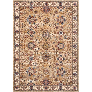 Nourison Reseda 7'10&quot x 9'10&quot Rectangle Traditional Polyester Rug in Natural