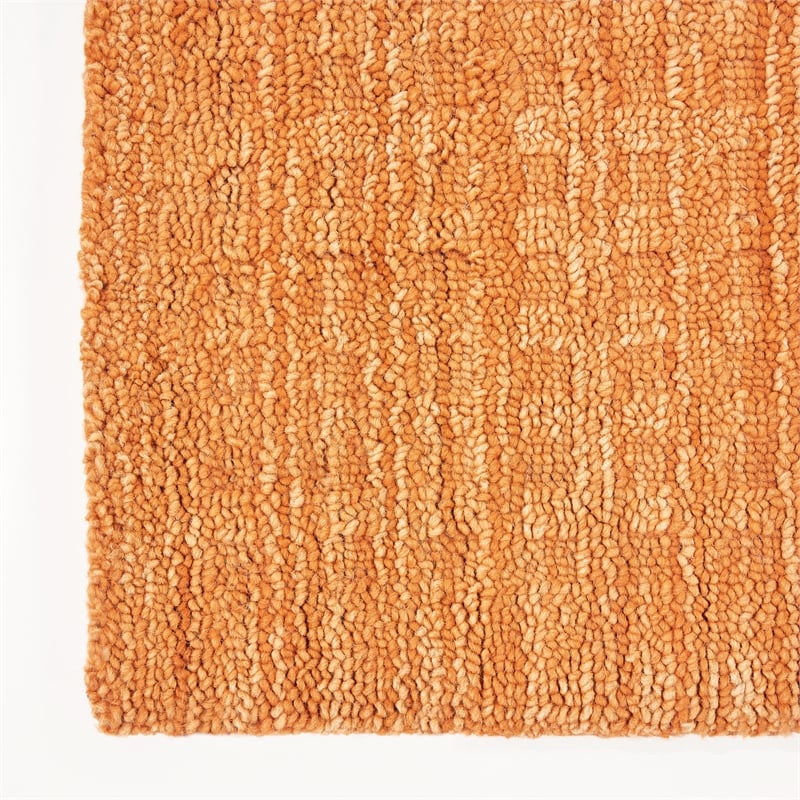 Nourison Perris Rectangle Contemporary Wool Area Rug in Sunset