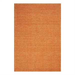 Nourison Perris Rectangle Contemporary Wool Area Rug in Sunset