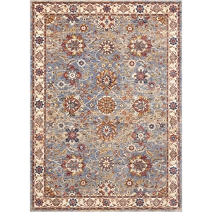 Nourison Reseda 5'3&quot x 7'6&quot Rectangle Traditional Polyester Area Rug in Sky