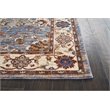 Nourison Reseda Rectangle Traditional Polyester Area Rug in Sky