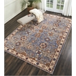 Nourison Reseda Rectangle Traditional Polyester Area Rug in Sky