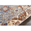 Nourison Reseda Rectangle Traditional Polyester Area Rug in Sky