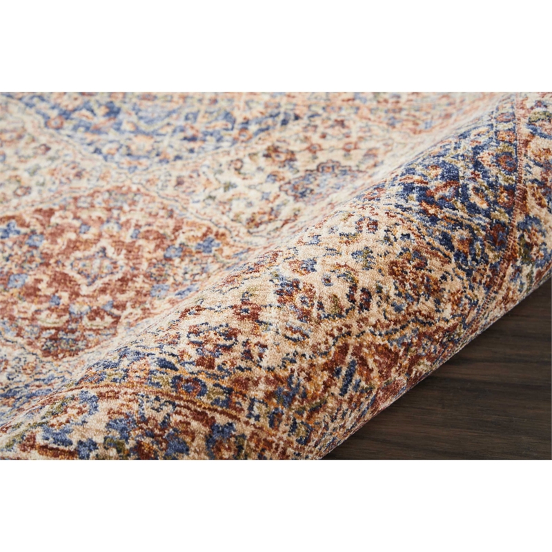 Nourison Reseda Runner Shape Traditional Polyester Area Rug in Multi-Color