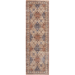 Nourison Reseda Runner Shape Traditional Polyester Area Rug in Multi-Color