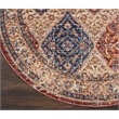 Nourison Reseda Round Shape Traditional Polyester Area Rug in Multi-Color