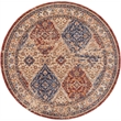 Nourison Reseda Round Shape Traditional Polyester Area Rug in Multi-Color