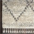 Nourison Scandinavian Shag Rectangle Polypropylene Area Rug in Ivory/Gray