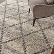 Nourison Scandinavian Shag Rectangle Polypropylene Area Rug in Ivory/Gray