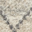 Nourison Scandinavian Shag Rectangle Polypropylene Area Rug in Ivory/Gray