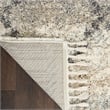 Nourison Scandinavian Shag Rectangle Polypropylene Area Rug in Ivory/Gray