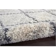 Nourison Scandinavian Shag Rectangle Polypropylene Area Rug in Silver/Gray