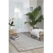Nourison Somerset Rectangle Traditional Polyester Acrylic Area Rug in Silver