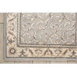 Nourison Somerset Rectangle Traditional Polyester Acrylic Area Rug in Silver