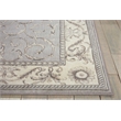 Nourison Somerset Rectangle Traditional Polyester Acrylic Area Rug in Silver