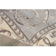 Nourison Somerset Rectangle Traditional Polyester Acrylic Area Rug in Silver