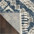 Nourison Scandinavian Shag Rectangle Polypropylene Area Rug in Denim Blue