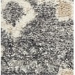 Nourison Scandinavian Shag Rectangle Polypropylene Area Rug in Gray/Ivory