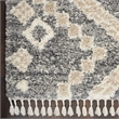 Nourison Scandinavian Shag Rectangle Polypropylene Area Rug in Gray/Ivory