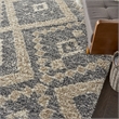 Nourison Scandinavian Shag Rectangle Polypropylene Area Rug in Gray/Ivory