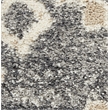 Nourison Scandinavian Shag Rectangle Polypropylene Area Rug in Gray/Ivory
