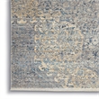 Nourison Silken Weave Rectangle Luxcelle Polyester Area Rug in Blue/Gray