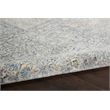 Nourison Silken Weave Rectangle Luxcelle Polyester Area Rug in Blue/Gray