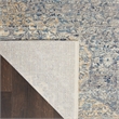 Nourison Silken Weave Rectangle Luxcelle Polyester Area Rug in Blue/Gray