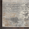 Nourison Solace Rectangle Polypropylene Polyester Area Rug in Gray/Beige
