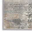 Nourison Solace Rectangle Polypropylene Polyester Area Rug in Gray/Beige