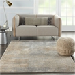 Nourison Solace Rectangle Polypropylene Polyester Area Rug in Gray/Beige