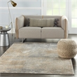 Nourison Solace Rectangle Polypropylene Polyester Area Rug in Gray/Beige